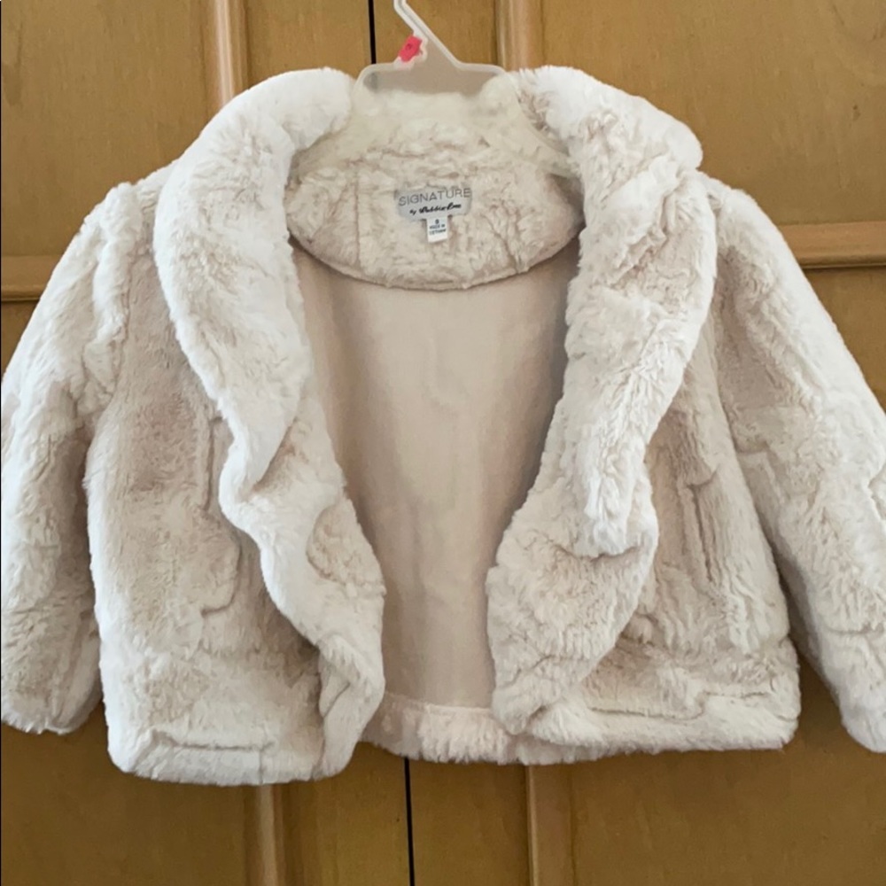Faux fur crop jacket